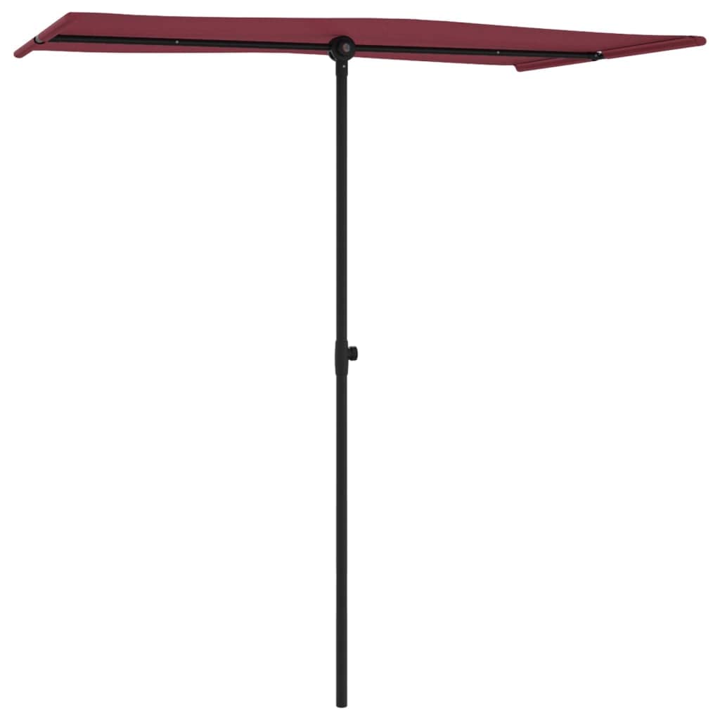 Sombrilla rectangular de 2 x 1,5 m – Sombrilla de jardín regulable con mástil de aluminio y rotación de 180 grados – Sombrilla plegable para balcón y terraza para jardín y balcón, color topo