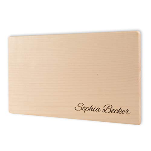 LOOXIS Personalisiertes Frühstücksbrettchen mit Namen graviert – 26x15 cm, Ahorn-Holz, Vesperbrett – Geschenkidee Männer und Frauen, Jahrestag, Geburtstag, Muttertag,...