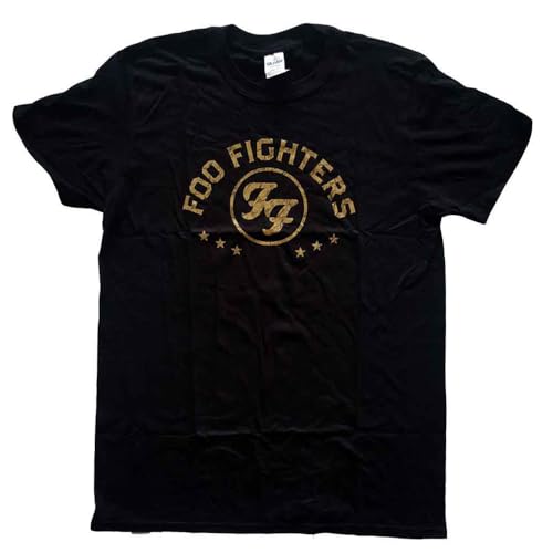 Rock Off officially licensed products Foo Fighters Arched Stars T Shirt L Black
