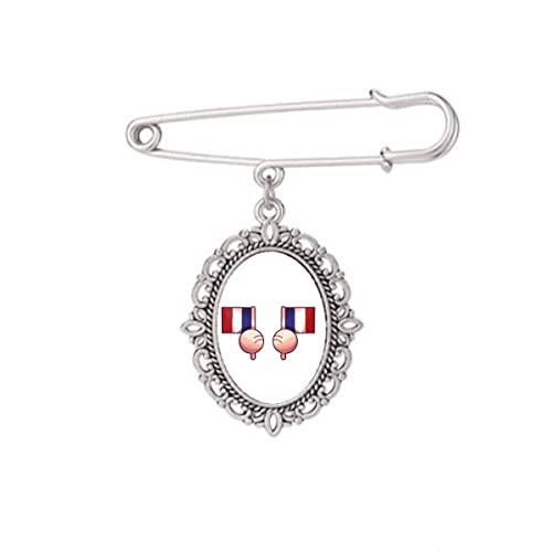 Broche drapeau de la France taille M pour robe et chemise
