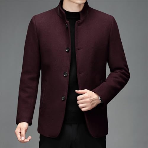 Men's Business Casual Chinese Jacket Front Button Blazer Traditional Uniform Groom Dress Mandarin Collar Formal2
