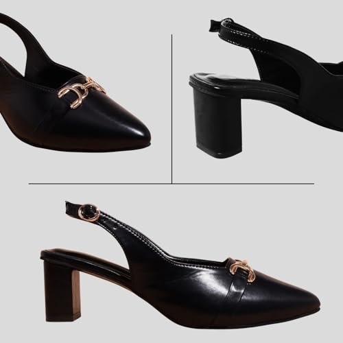 Image of TRASE Block Heels Sandals for Women, Flashy-I Stylish & Comfortable Footwear