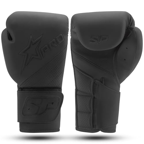 Gants de boxe noirs Starpro pour s'entraîner au club ou sur sac de frappe