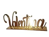 Nome o Scritta Personalizzata in Vetro Acrilico Specchiato o Plexiglass Colorato per eventi, compleanni con larghezza max 30cm altezza 11cm con base d'appoggio