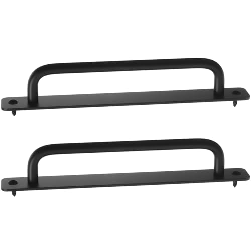 Operitacx 2Pcs Aluminum Alloy Sliding Barn Door Handles Black 212Mm Gate Handles for Wooden Gates Garage Shed Door Pulls