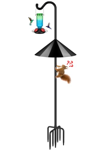 Image of FEED GARDEN 108'' Bird Feeder Pole Squirrel Proof 1 Pack, Shepherds Hook