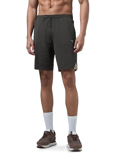 Image of TECHNOSPORT Mens Regular Fit Solid Shorts for Gym, Workout & Sports with Anti Microbial, Techno Dry