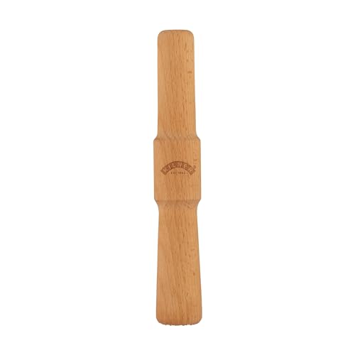 Kilner Fermentation Packer Beech Wood Tool for Preparing Sauerkraut & Kimchi, Textured Mashing Head for 3L & 5L Fermentation Sets with Wide Mouth Jars