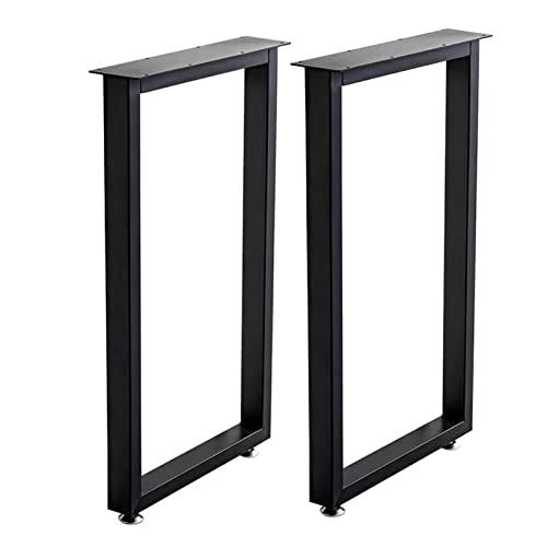 Patas de mesa de acero negro resistentes de 70/100 cm de alto, patas de muebles industriales modernas para mesa de comedor y mesa de café