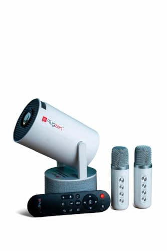 Image of Karaoke Projector | Mini Portable Projector with Built-in Karaoke | 4K Supported, Native 1080P | Dual-Band WiFi 2.4G / 5G | Bluetooth 5.0 | HlFi Sound Quality| 180 Rotatable Design