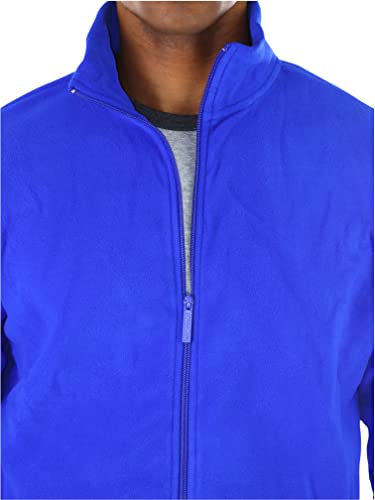 Image of ToBeInStyle Men's Zip Up Long Sleeve High Collar Polar Fleece Jacket