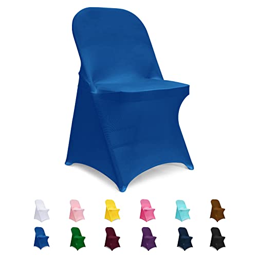 Jieqier RoyalBlue - Fundas para sillas de elastano, 6 unidades, fundas universales para sillas para bodas, fiestas, banquetes, vacaciones, celebraciones
