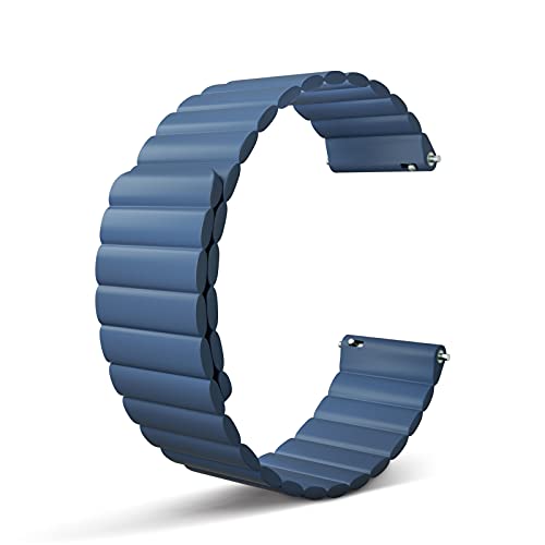 Magnetic Watch Band, Silicone Watch Strap 20mm 22mm Smartwatch Bands, Quick Release Wristband Adjustable Magnetic Closure Women Men Watch Belt Compatible with Galaxy Gear S2 S3 GT2 Fenix 5S Plus