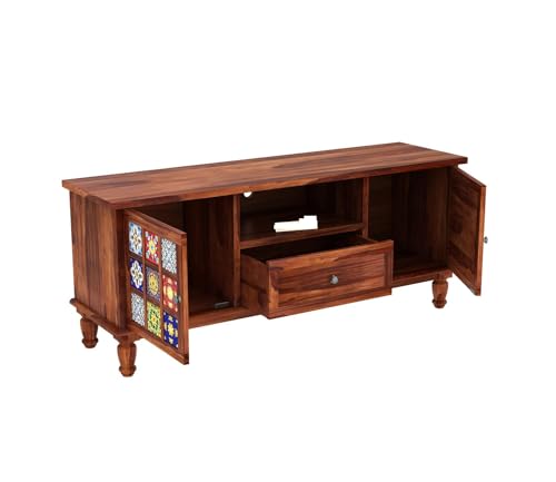 Image of Premium Solid Sheesham Wood Craftsmanship - Built from Sheesham Wood, ensuring Durability, Strength, and a Timeless Natural Grain Pattern.