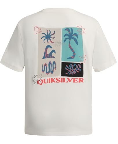 Image of Quiksilver Boys' Short Sleeve Logo Graphic T-Shirt, Soft & Comfortable, Regular Fit
