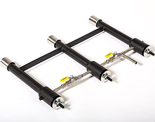 DEVIL-FORGE Gas Burner 3 Connected DFP (240.000 BTU) use 1, 2 or 3, Gas Ball Valve, air Choke, Propane Forge Furnace Foundry Raku Kiln Blacksmith Farrier Knife, Professional