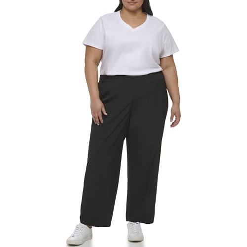 Calvin Klein Women's Smocked Waistand Tulip Hem 4 Way Stretch Pant