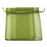 Oniissy Bolsas de protección para frutas, paquete de 100 unidades, mangas de malla antipájaros, 10 x 15 cm, con cordón, para fresas, uvas, manzanas, dragón, frutas, verduras, red - Re (verde militar)