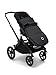 Bugaboo Performance Winter Footmuff - Stroller Accessory Weatherproof Climate Control Removable and Reflective - Midnight Black