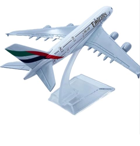 Image of Diecast Aeroplane Scale Model - Airplane Miniature Model Only for Display, Size -16 Cm (A380-Emirates)