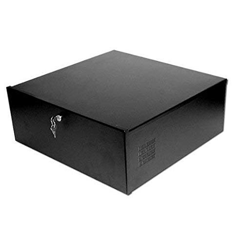 Ares Vision Heavy Duty Steel 21" X 24" X 8" Dvr/Pc/Tv Security Lock Box 16 Gauge Steel Walls, Lock & Key, Removable Top, And Exhaust Fan #TOP5