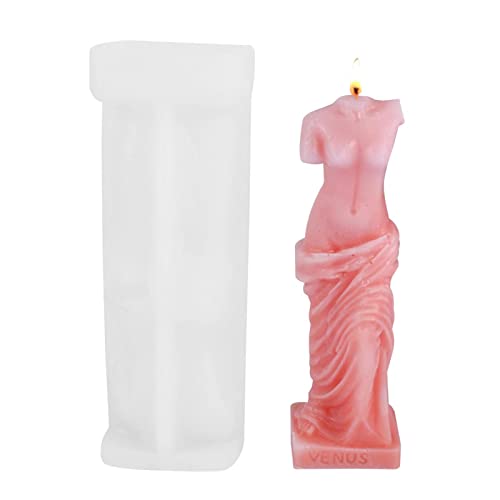 Decorhome 4 moldes de Cera Venus Diosa | Cuerpo Artificial Vela Forma de Resina Epoxi | Molde de Chocolate de Resina para Joyas