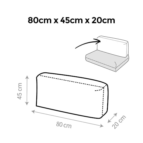HAPPERS Cojín para Palets Toldotex Impermeable Crudo Respaldo 80x45x20 Liso - imagen 3