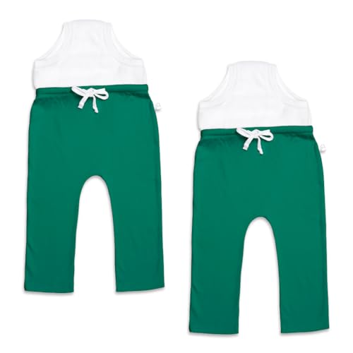 Image of superbottoms Diaper Pants | Cotton Baby Cotton Pants with Attached Padded Underwear | Ideal for Diaper-Free Time, Outings & Potty Training | Unisex | Soft Fit