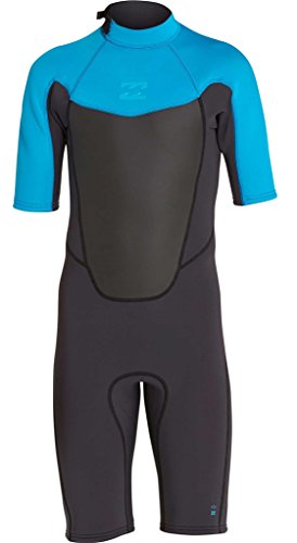Billabong Boys' 2/2 Absolute Back Zip Short Sleeve Springsuit Turquoise 10