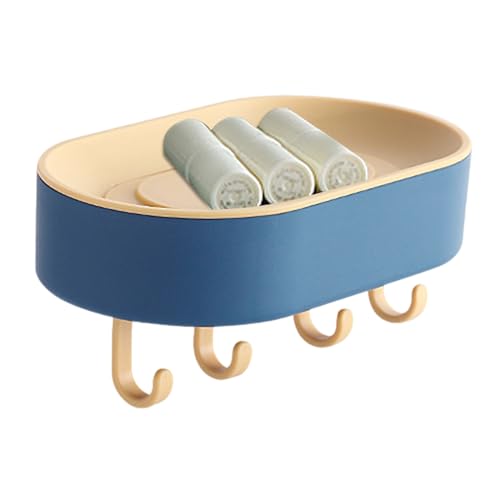 Jabonera de bar jabonera, jabonera para mampara de ducha, montaje en pared, soporte para jabón de ducha con gancho, jabonera de ducha para baño, metal y cristal, multiusos, utilidad para exteriores e