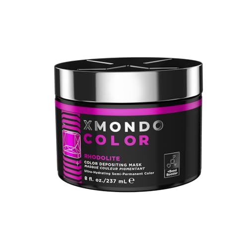 Image of XMONDO Color Rhodolite Depositing Mask, Pink Hair Dye, 8 Fl Oz | Semi-Permanent, Infused with Bond Booster & Hyaluronic Acid for Nourishment, Revitalization & Repair, Vegan Formula