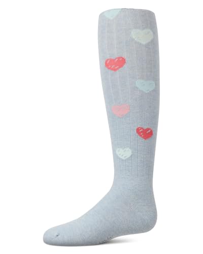 MeMoi Girls' Multi Heart Graffiti Cotton Tights