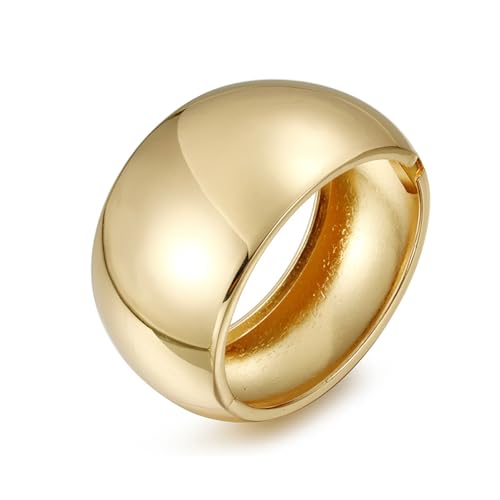 YBMYCM Chunky Gold Bangle Bracelets for Women Trendy Wide Chunky Cuff Bracelets Wrap Bracelet