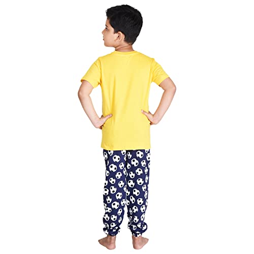 Image of Clothe Funn Boys Printed Cotton Half Sleeves T-Shirt & Pant Set