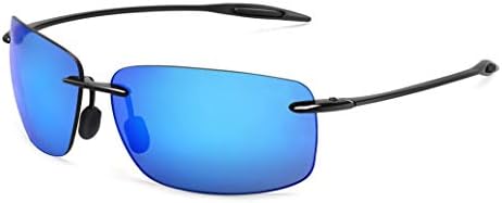 JULI Sports Sunglasses for Men Women Tr90 Rimless Frame for Running Fishing Golf Surf Driving MJ8009