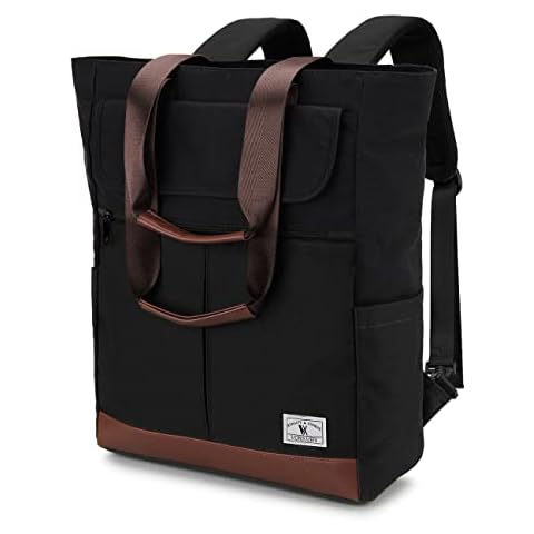 VX VONXURY School Backpack for Women Water Resistant 15.6Inch Laptop Backpack Men Wide Open Convertible Tote Backpack for College Work Cover