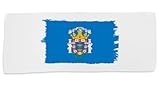 MERCHANDMANIA Toalla Mediana Gimnasio Gym Absorbente Bandera de Melilla españa Comunidad autonoma Suave con bolsita