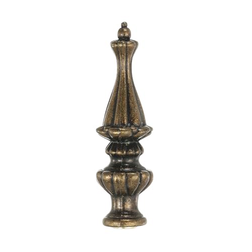 Image of PATIKIL 1pcs 1 /4-27 Lamp Finial Cap Knob, Brushed Lamp Shade Top Harp Top, Bronze