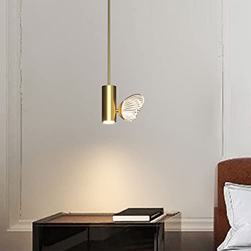 Lustre en cristal papillon chambre moderne et suspension chevet