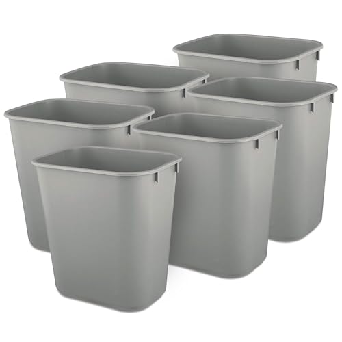 Caneca de plástico rectangular Rubbermaid 3.5 galones gris