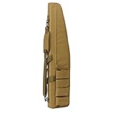 DFANCE Waffentasche Gewehrtasche,Taktische Langwaffentasche,Military Airsoft Gewehr Fall Schutztasche,Multifunktionale wasserdichte Gewehrtasche,Genügend Stauraum,Khaki,120CM/47.2IN