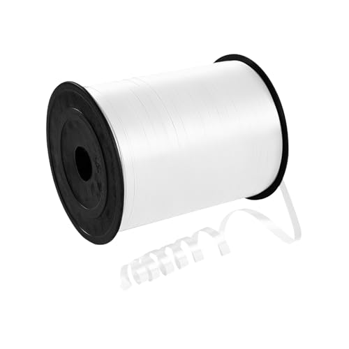 Ruban Pour Ficelle De Ballon,500 Yard Ruban Bolduc LissePaquet Cadeau Blanc Rubans Curling Ballon...