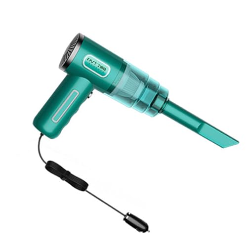 Aspiradora de Mano, Potente succión ciclónica con Filtro Lavable for Limpieza de alfombras, escaleras, Coches y Pelo de Mascotas.(Green,Plug in Type)