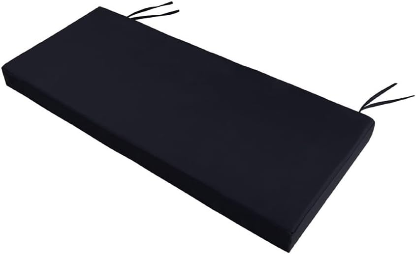 Outdoor Bench Cushion 42 x 18 x 3 Inch Waterproof Patio Furniture Cushions,Thick Replacement Bench Pad Cushion for Garden Porch Sofa Settee Swing Pads with Removable Cover and Ties