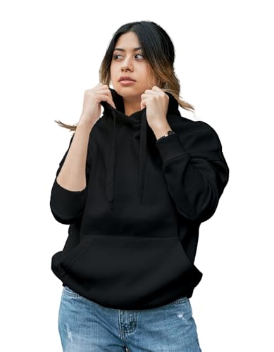 Image of Arispo Women's Plain Fleece Hoodies, Sweatshirt, Winter Sweater Hoodie for Women & Girls