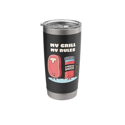 Cute Grillmaster Anime Tumbler with BBQ Quote