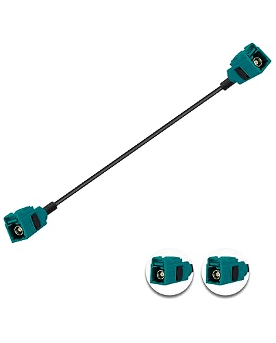 Vecys Fakra Z Hona till Hona RF Koaxialkabel 6in/15cm Fakra Z Antenn för Längnings Kabel RG174 för Bilstereo GPS Navigering