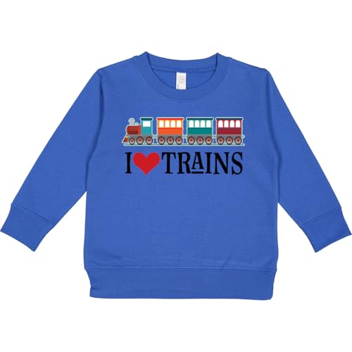 inktastic I Love Trains Toddler Sweatshirt