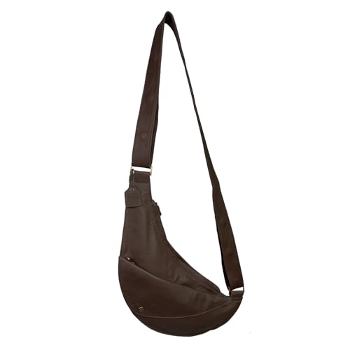 SASH Crossbody Bag - Half Bag with Flap (Right) in Leather - Travel Sling Bag with FRID-Protected Wallet