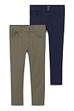 C&A Kinder Jungen Hosen Hose Slim 2er Pack|Multipack dunkelgrün 104